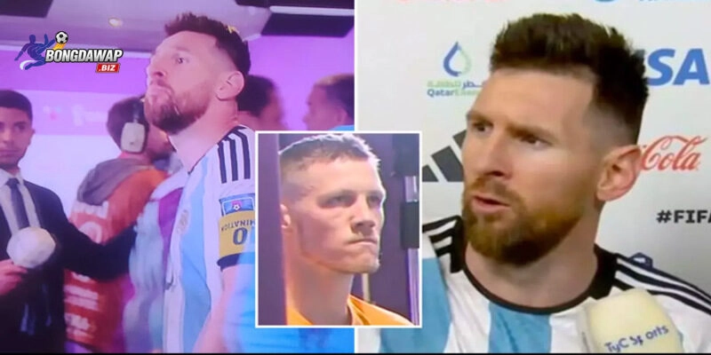 Messi đối đầu Weghorst sau trận – ánh mắt lạnh lùng khiến khán giả rùng mình.